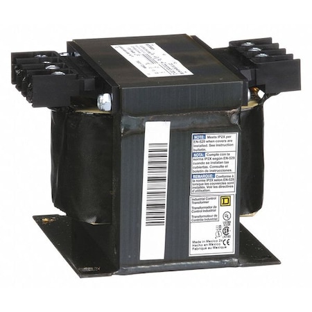 Square D Control Transformer, 500 VA, Not Rated, 120V AC, 240/480V AC 9070T500D1
