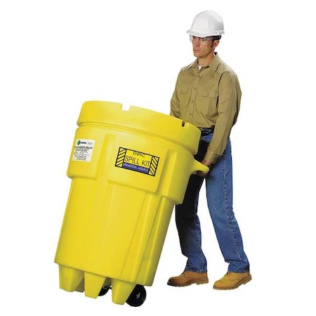 Enpac Spill Kit, 61 gal Volume Absorbed per Kit, 156 gal Capacity, Drum, Yellow, 76 1399-YE-SD-GA