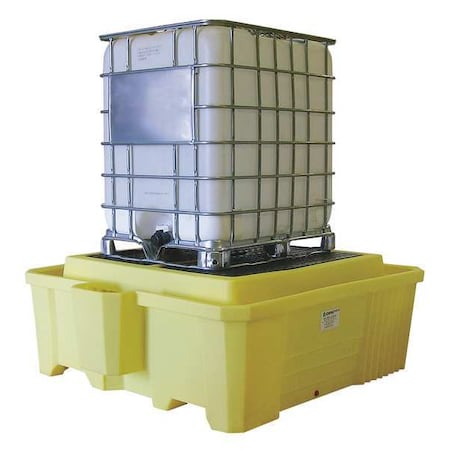 Enpac Spill Pallet, 385 gal Spill Capacity, Not Applicable Drums, 8,000 lb Load Capacity, Polyethylene 5469-YE
