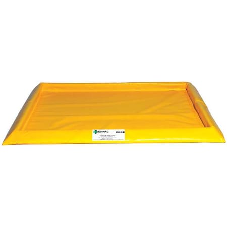 ENPAC Drum Spill Containment Pallet, 29 gal Spill Capacity, 4 Drum, 5 lbs., PVC Fabric 5760-YE