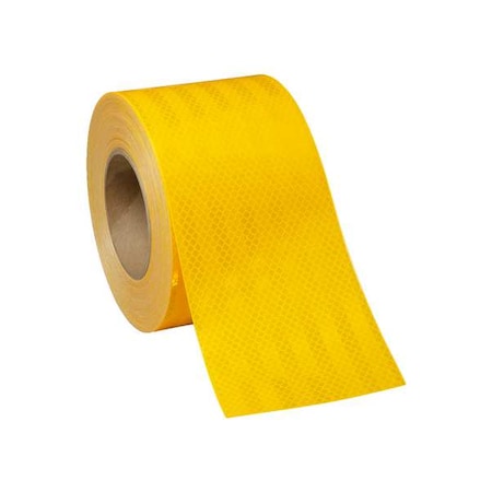 3M Conspicuity Tape, Cut, 4 In, 18 In, Fl Ylw 983-21 ES