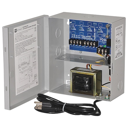 Altronix Power Supply 4PTC 24Vac at 3.5A Line Cord ALTV244ULCB3
