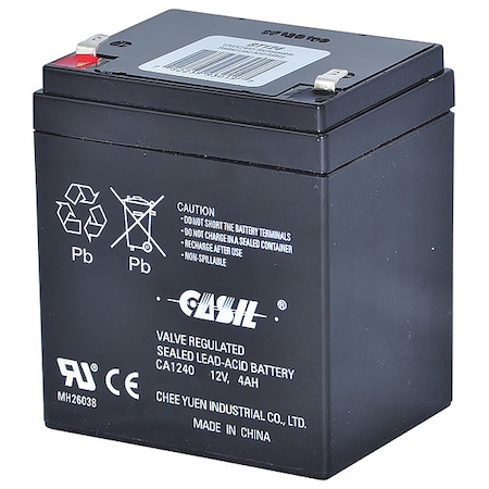 Altronix Lead Acid Battery- 12VDC/4Ah BT124