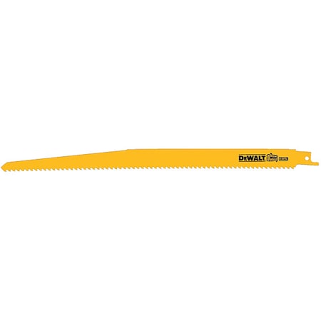 Dewalt 12" 6 TPI Taper Back Bi-Metal Reciprocating Blade for General Purpose Wood Cutting (2 pack) DW4804-2