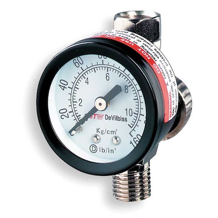 Devilbiss Air Regulator with Gauge, 125 psi, 180F HAV-501