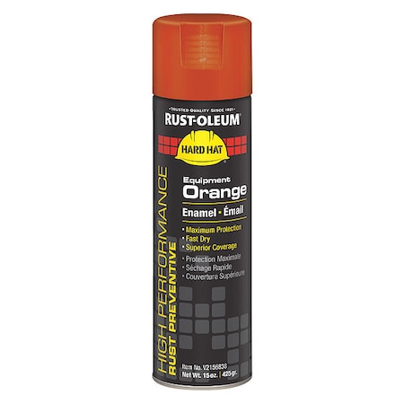 Rust-Oleum Rust Preventative Spray Paint, Equipment Orange, Gloss, 15 oz. V2156838
