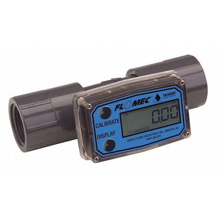 Flomec Flowmeter, PVC, 5 to 50 GPM TM100-N