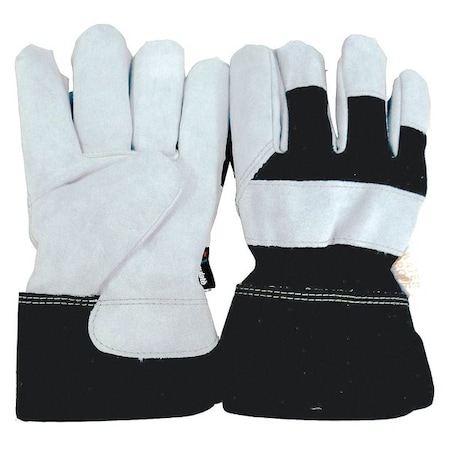 Condor Cold Protection Gloves, Split Cowhide Leather Palm, Thinsulate Lining, Natural Gray, L ( 9 ) 4TJX3