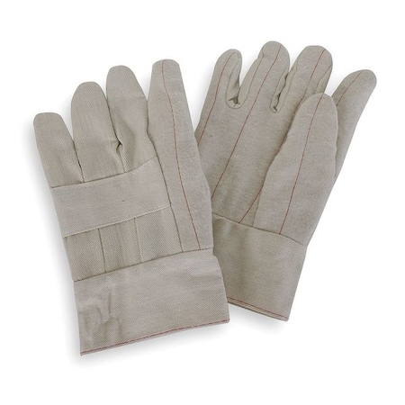 Condor Condor Heat Resistant Gloves, Canvas Burlap Cotton, 500  Degrees F Max Temp., Straight Cuff natural 4TJY2
