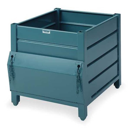 STEEL KING Green Bulk Container, Steel, 36.4 cu ft Volume Capacity HDWT3240VG