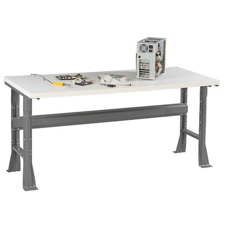 Tennsco Work Bench with Plastic Top and Flared Legs, Laminate, 48" W, 33-1/2" Height, 1200 lb., Flared WB-1-3048P