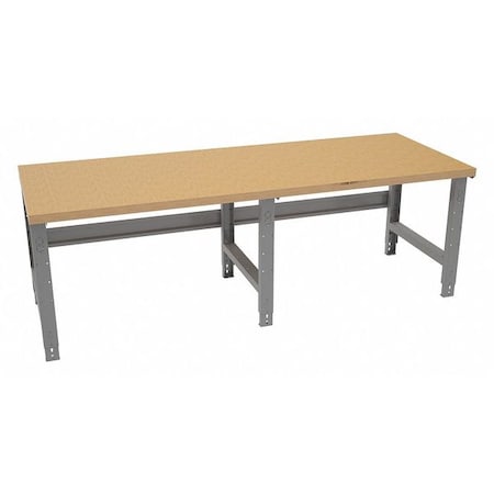 TENNSCO Bolted Workbenches, Butcher Block, 96" W, 33-3/4" Height, 4000 lb., Straight WBA-1-3696W