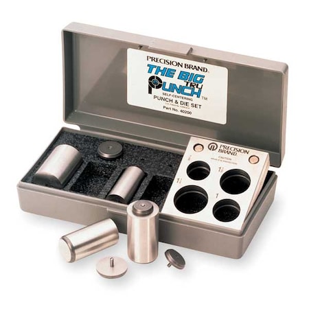 Zoro Select Die Set, Standard, 4 Punches, 4 I.D. Pilots 40200