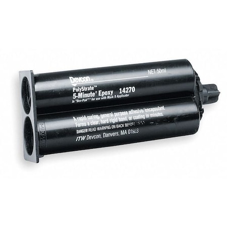 Devcon Contact Cement, 14270 Series, Clear, 50 mL, Bottle, 1:01 Mix Ratio, 1 hr Functional Cure 14270