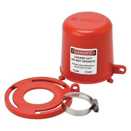 Brady Plug Valve Lockout, Fits 1-3/4 to 2-1/8In 113233