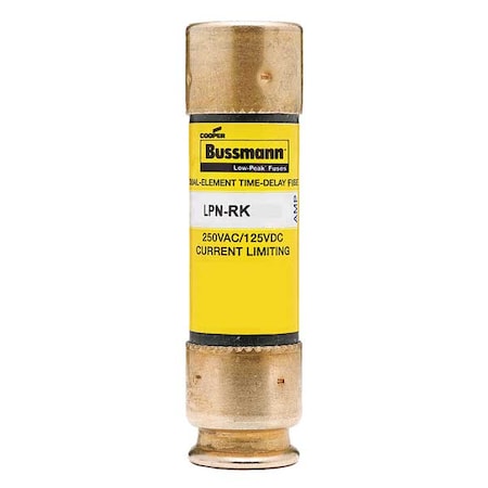 Eaton Bussmann UL Class Fuse, RK1 Class, Time-Delay, 4A, 250V AC, Non-Indicating LPN-RK-4SP