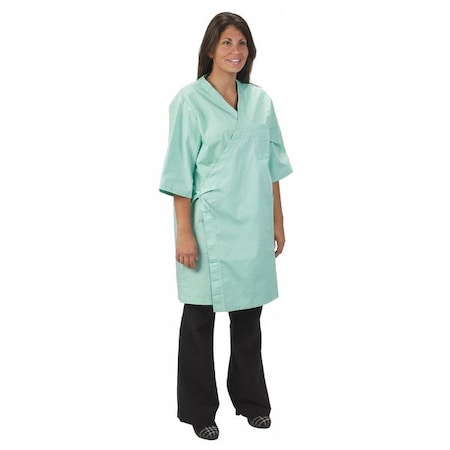 Zoro Select Lab Smock, Unisex, M, Aqua 4TWC4
