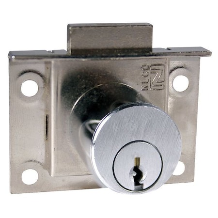 Compx National Deadbolt Latch Drawer Lock, Steel C8133-KD-26D