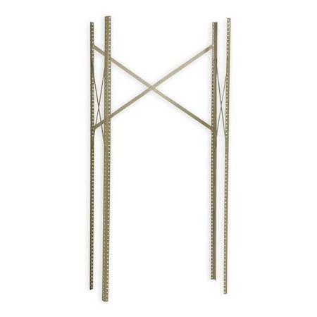 Edsal Shelving Post Kit, Tan, 14ga, 75 inx36 in CPK75TN
