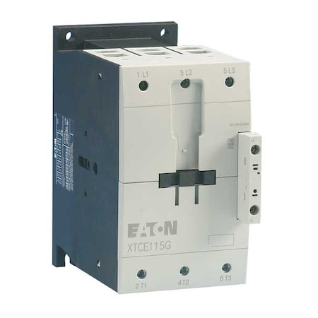 EATON IEC Magnetic Contactor, 3 Poles, 120 V AC, 115 A, Reversing: No XTCE115G00A