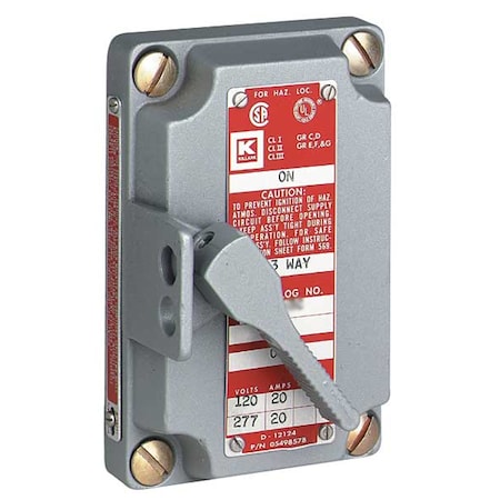 Hubbell Killark Motor Starter Cover Switch Assy, 20A, 3P XSX-3