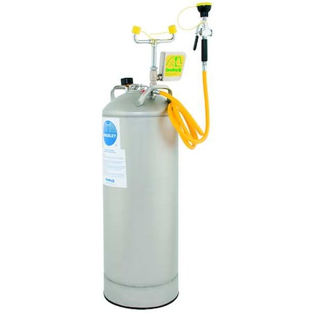 Bradley Portable Eyewash, Pressurized, 15 gal Tank Capacity, Portable, 34 in H., 12 in W S19-788