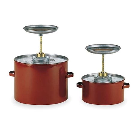 Eagle Mfg Plunger Can 1 gal Galvanized Steel Can, Brass Plunger, 5 1/4 in Dasher Plate Dia., Red P704