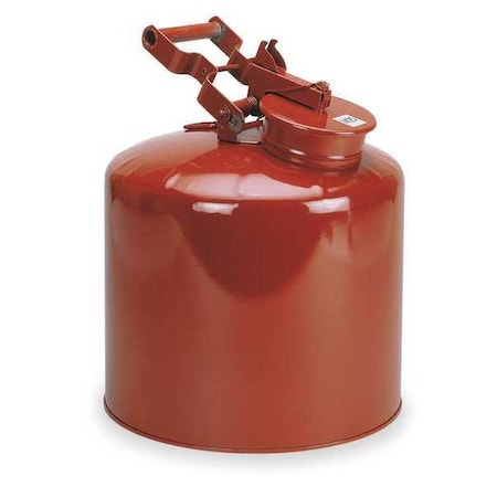 Eagle Mfg Liquid Disposal Safety Can, Galvanized Steel, 5 gal, Flame Arrester, Red, Flammables 1425