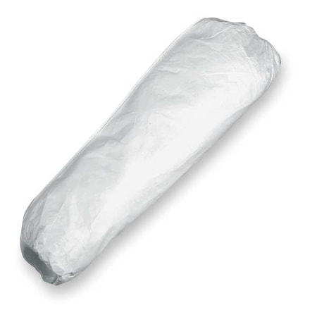 DUPONT Tyvek 400 Disposable Sleeve, Elastic Closure, 18 in L, White, One Size Fits All, 200 Per Pack TY500SWH00020000