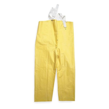 CONDOR Rain Bib Overall, Yellow, XL 4T239