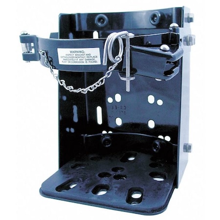 Kidde Fire Extinguisher Bracket, For 20 lb Tank Weight, Vehicle or Marine Mounting Bracket, Black Steel UB-20