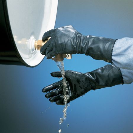 HONEYWELL NORTH 14" Chemical Resistant Gloves, Butyl, M, 1 PR B144RGI/M