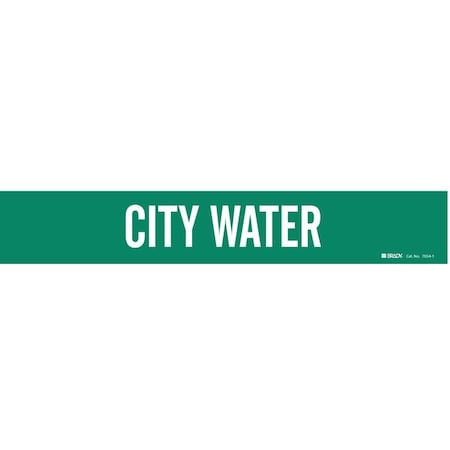 Brady Pipe Markr, City Water, Gn, 2-1/2to7-7/8 In, 7054-1 7054-1