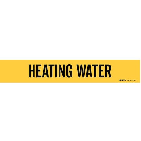 Brady Pipe Markr, Heating Water, 2-1/2to7-7/8 In 7128-1