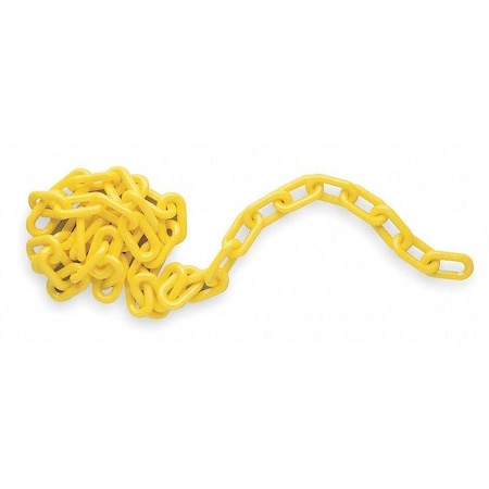 Zoro Select Plastic Chain, Polyethylene, 100 ft Length, Yellow 78238