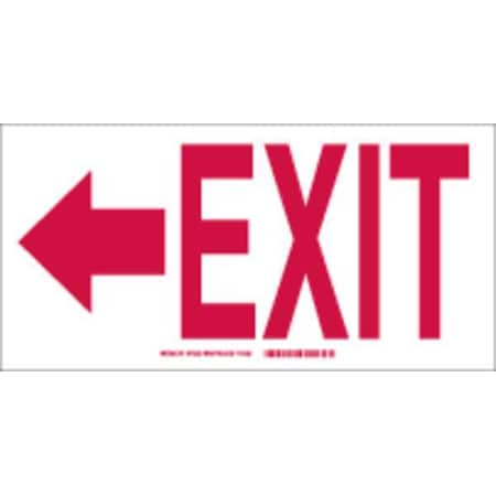 Brady Exit Sign, Fiberglass, 14" W, 7" H, Exit, White 47035