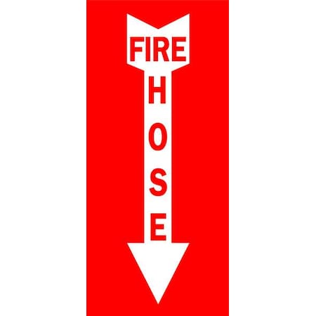 Brady Fire Sign, 10 in Height, 14 in Width, Aluminum, Rectangle, English 122339