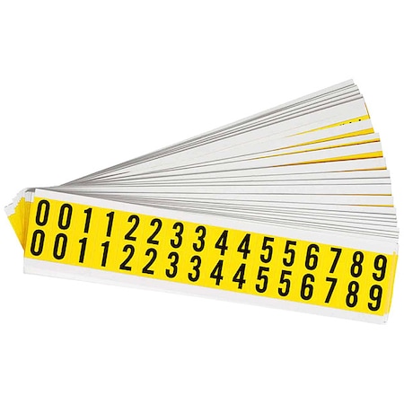 Brady NumberLabelSet, Vinyl, 3/4inH, 5/8inW, PK25 3420-# KIT
