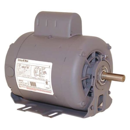 CENTURY Capacitor-Start Belt Drive Motor, 1 HP, 56 Frame, 115/208-230V AC Voltage, 3,450 Nameplate RPM B589