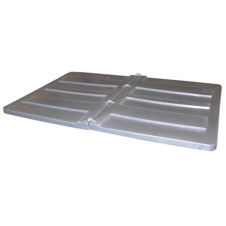 Zoro Select Tilt Truck Lid, Gray, Fits 59-2/5 cu. ft. 2.2 LID