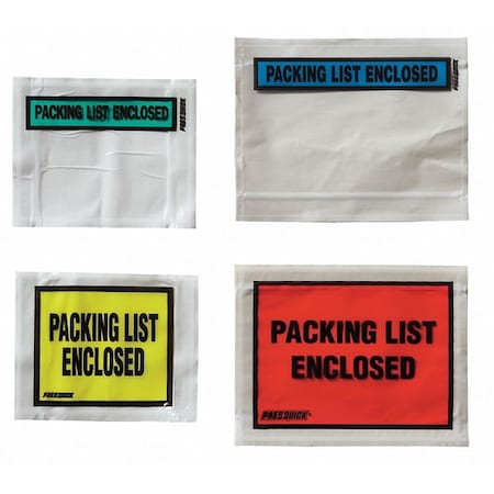 Zoro Select Packing List Envelopes, Green, PK1000 4UDP2