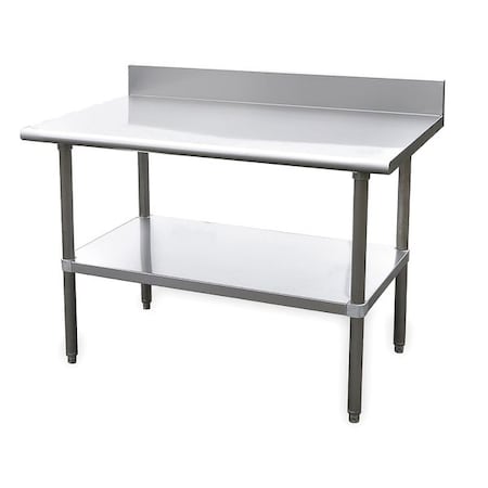 Zoro Select Fixed Work Table, SS, 60" W, 30" D 4UEK1