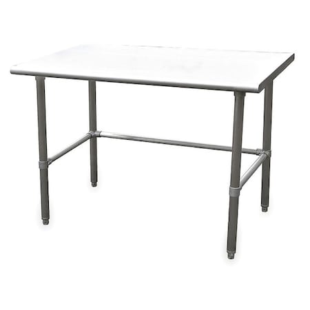 Zoro Select Fixed Work Table, SS, 48" W, 30" D 4UEJ3