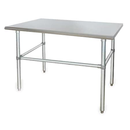 Zoro Select Fixed Work Table, SS, 60" W, 30" D 4UEK3