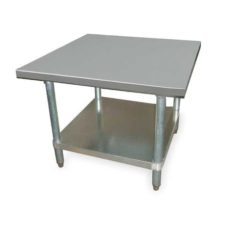 Zoro Select Fixed Work Table, SS, 36" W, 30" D 4UEL2