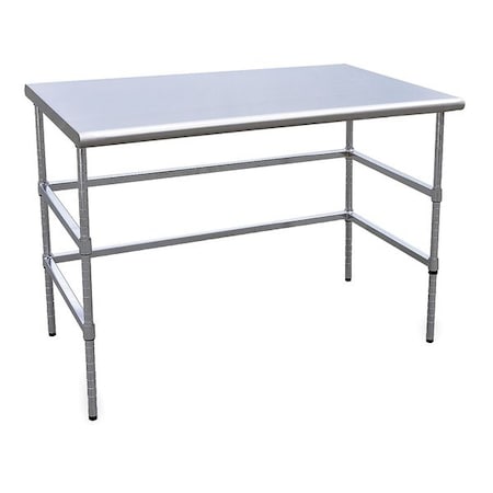 Zoro Select Fixed Work Table, SS, 60" W, 30" D 4UEL4