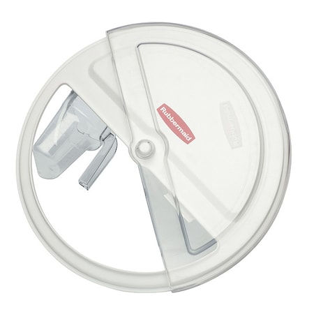 Rubbermaid Commercial ProSave sliding Lid Bulk Ingredient Container Lid and Scoop, White, Plastic FG9G7800WHT