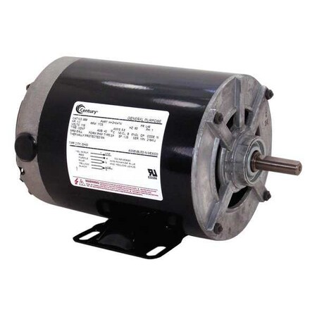 Century Split-Phase Belt Drive Motor, 1/6 HP, 48 Frame, 115V AC Voltage, 1,725 Nameplate RPM OS2014LA