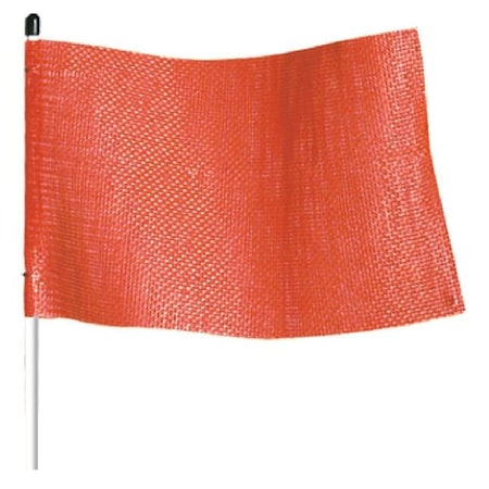 Checkers Warning Whip, White Whip, Orange Flag, Fiberglass Whip, Plastic-Coated Nylon Mesh Flag FSRR7W-HB
