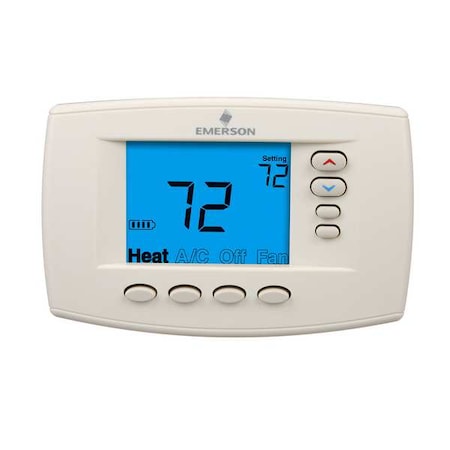 White-Rodgers Blue Series 6 Touchscreen Thermostats, 7 or Nonprogrammable Programs, 4 H, 2 C, 24VAC 1F95EZ-0671